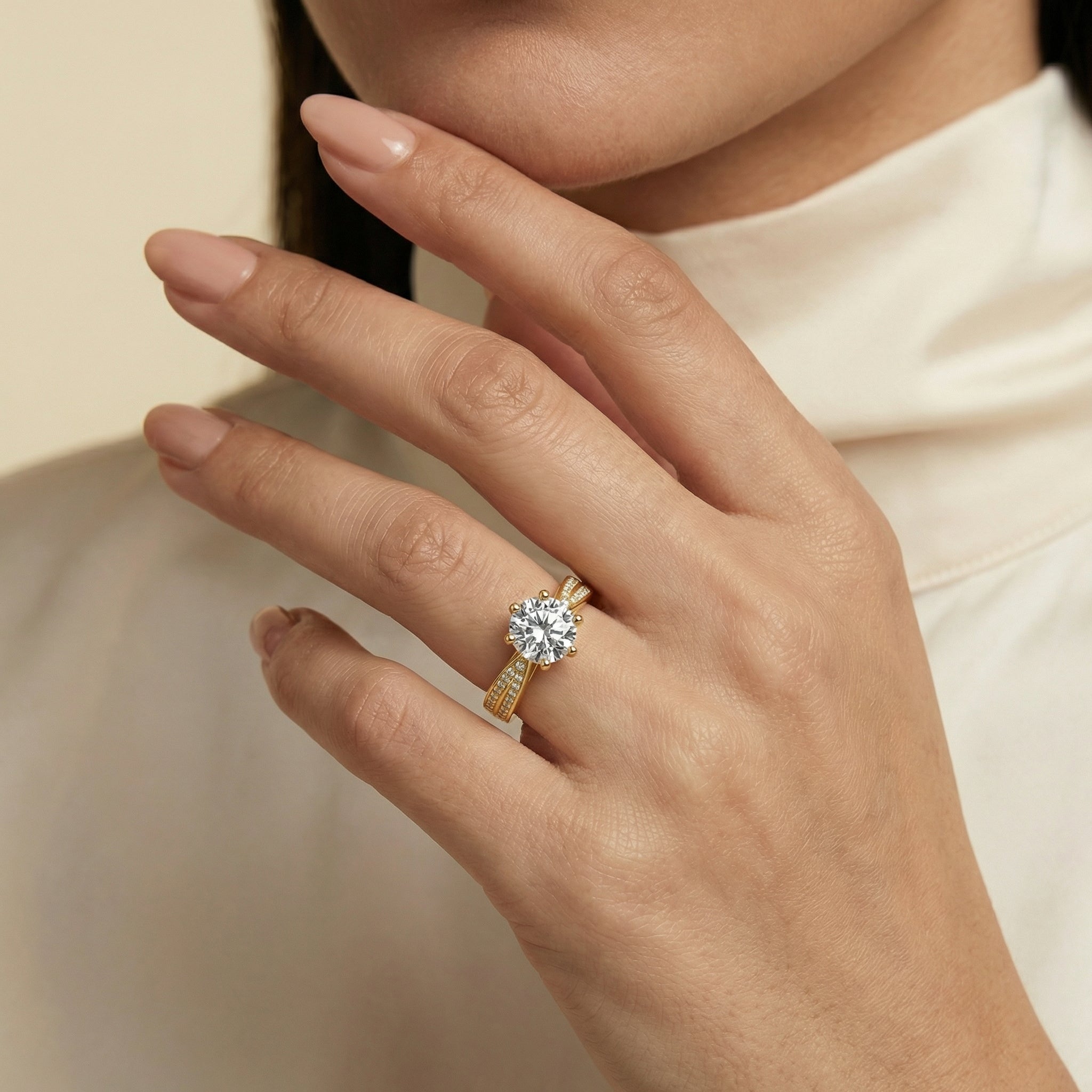 Nisreen Moissanite Ring