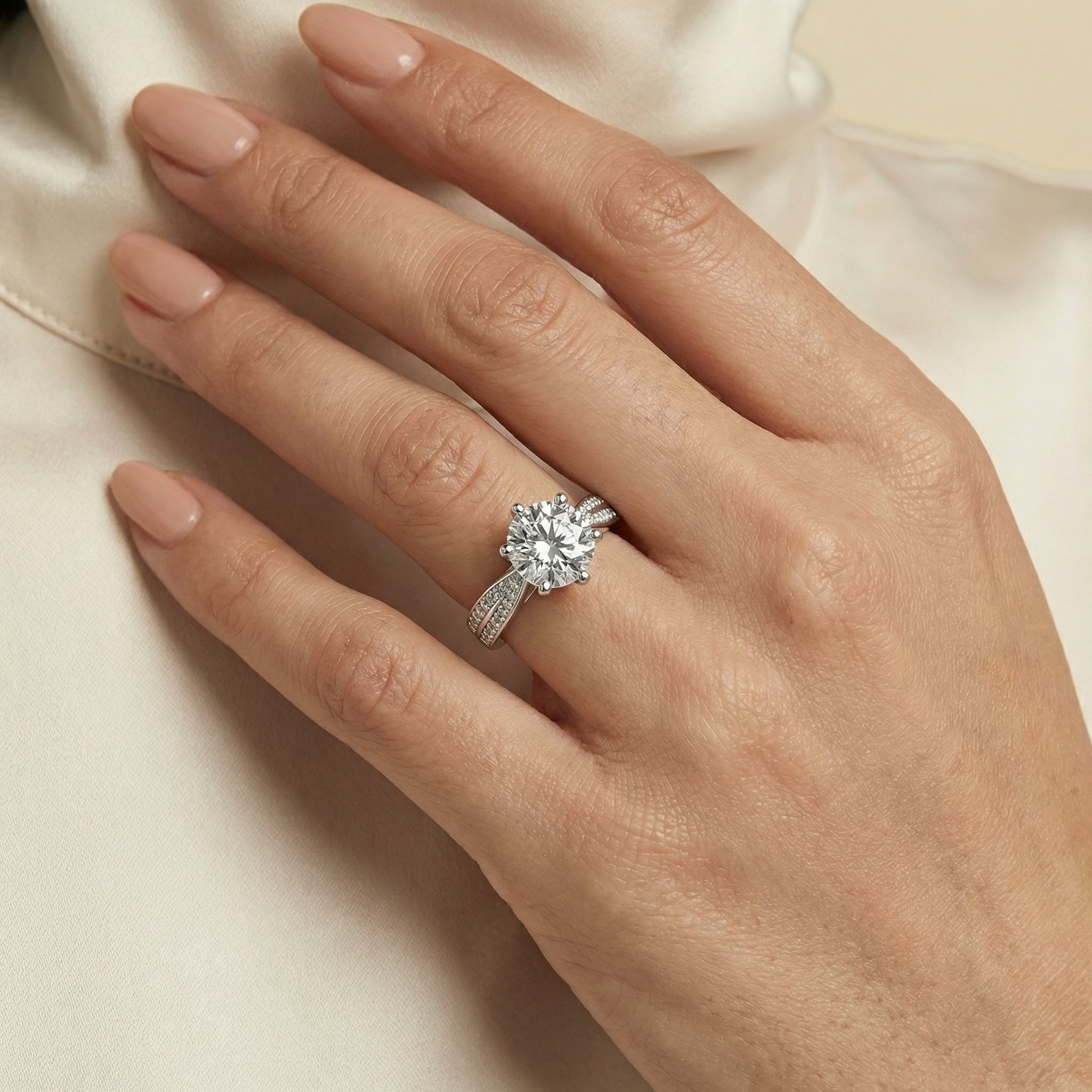 Nisreen Moissanite Ring