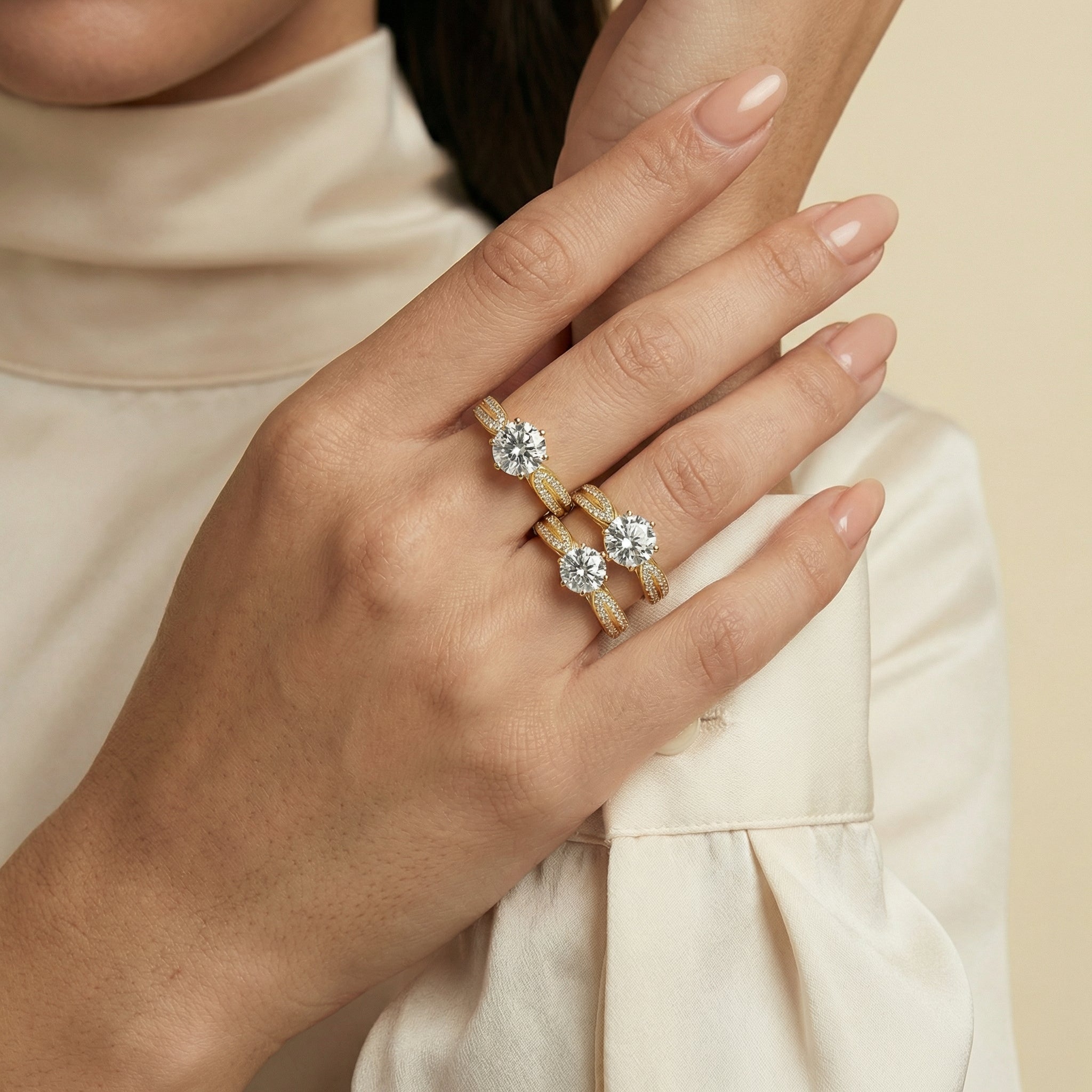 Nisreen Moissanite Ring