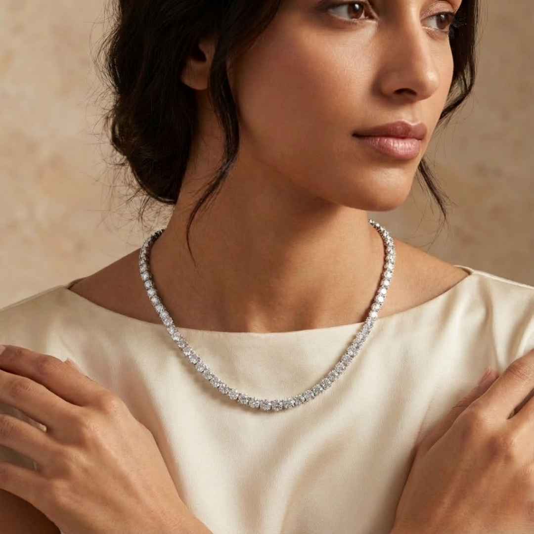 Moissanite Tennis Necklace - 6.5mm
