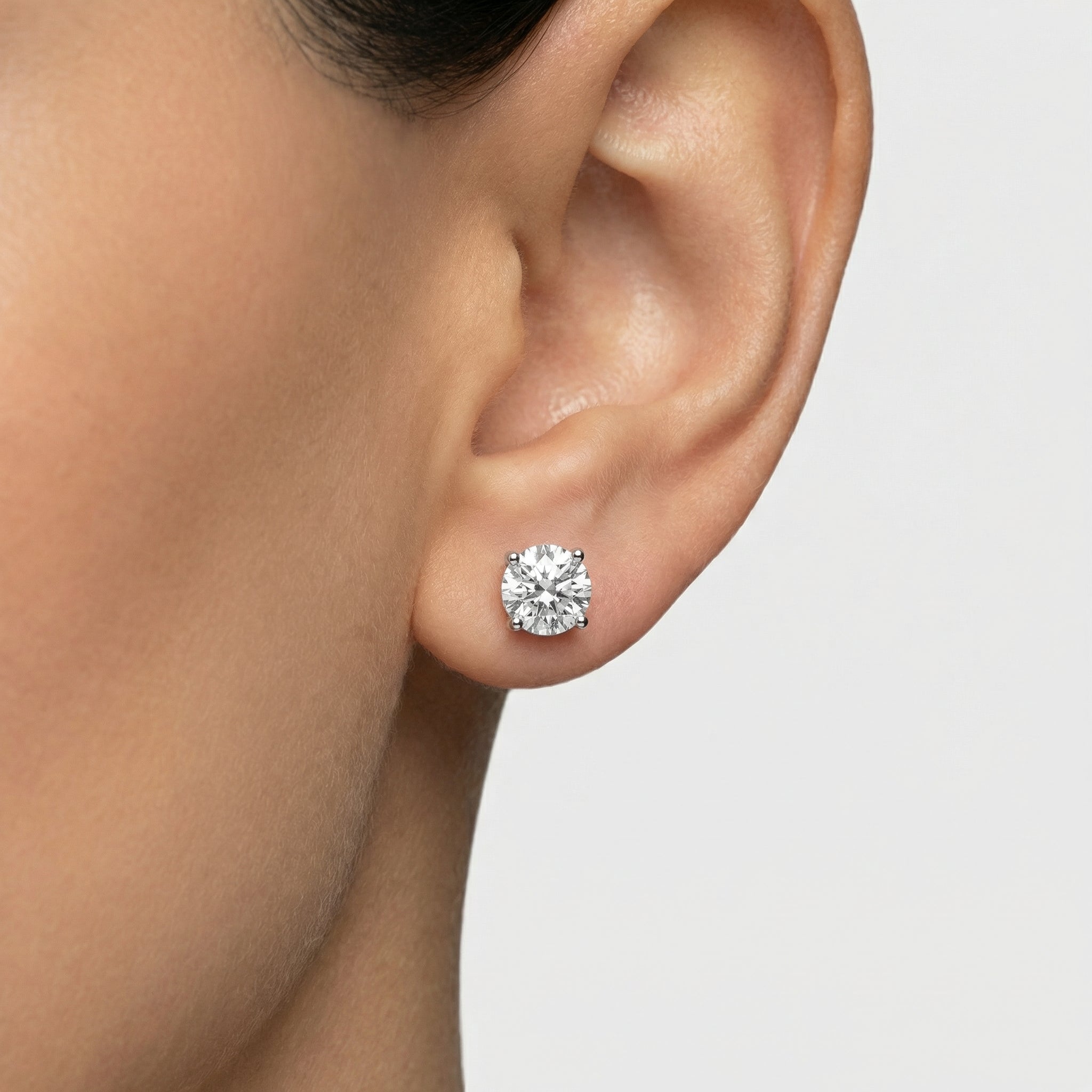 Heba Moissanite Stud Earrings