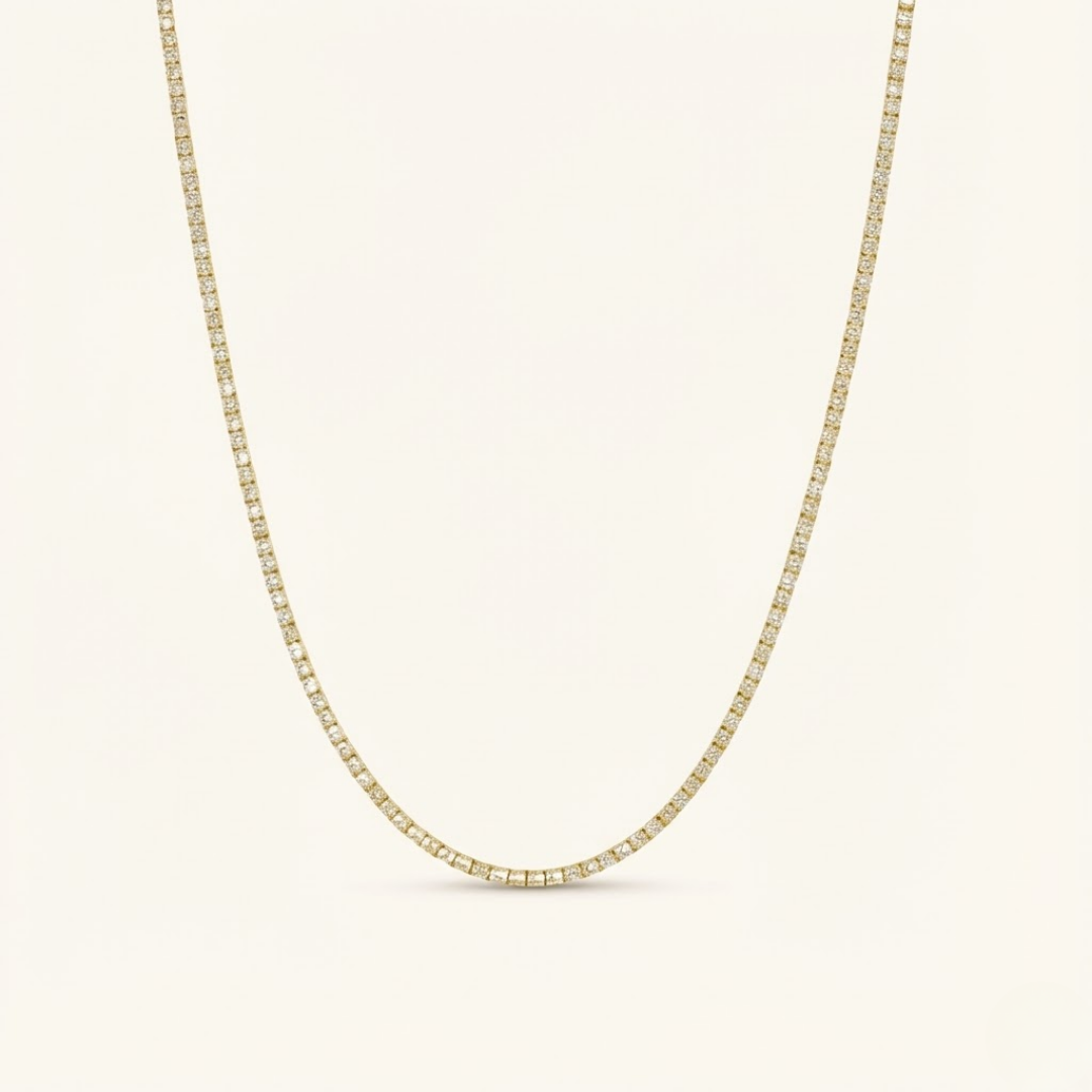 Moissanite Tennis Necklace - 4mm