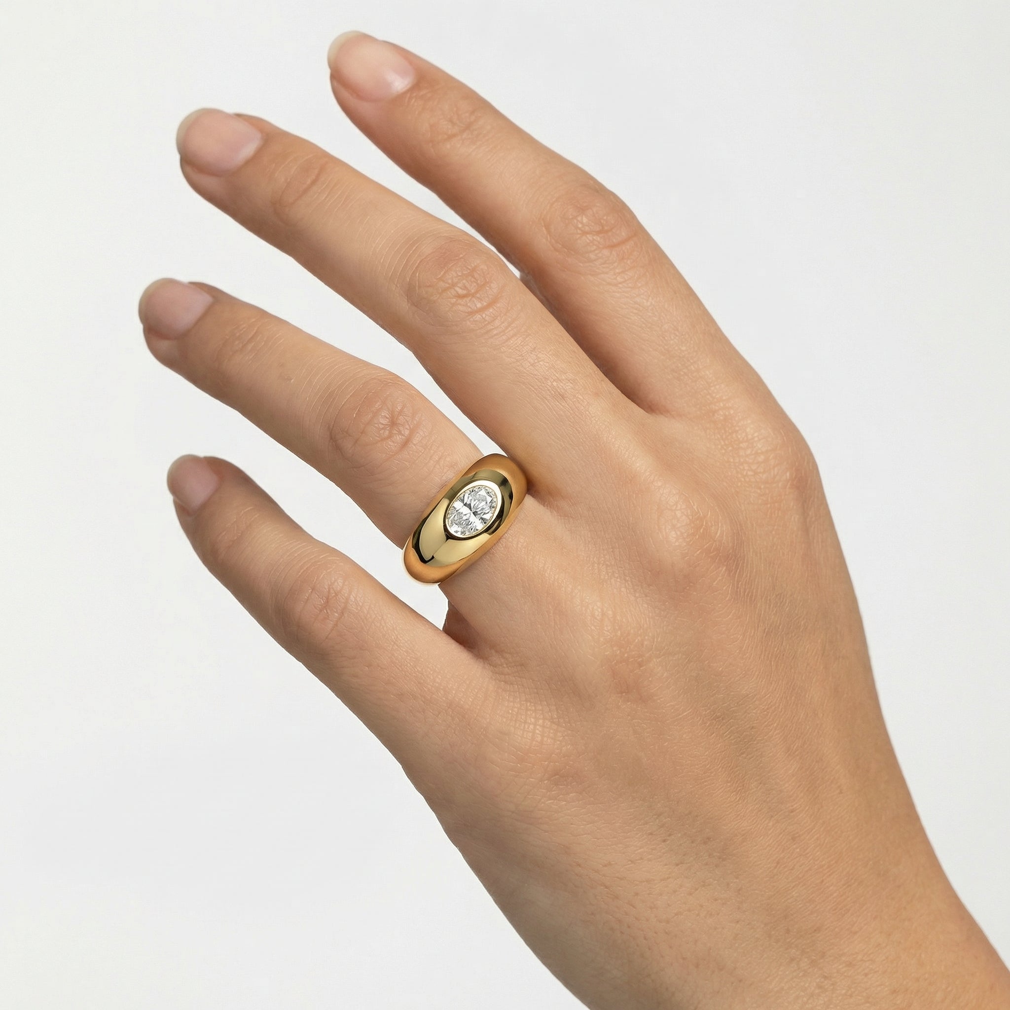 Safiya Moissanite Ring