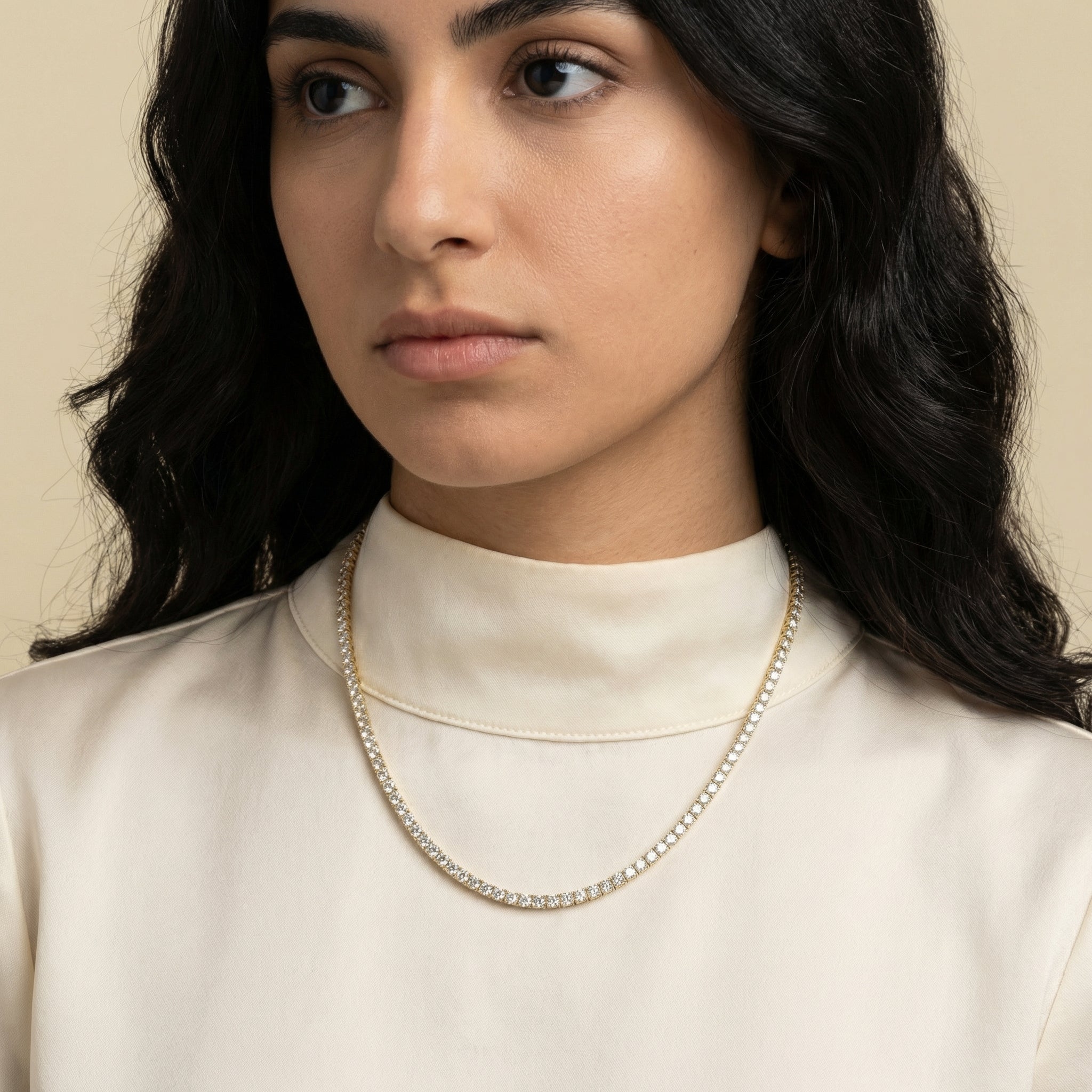 Moissanite Tennis Necklace - 3mm