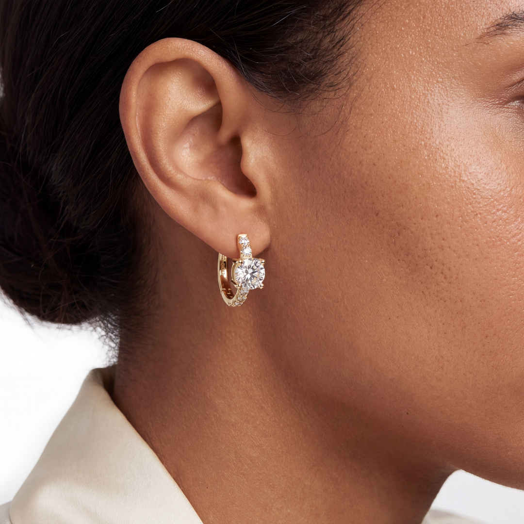 Tamadur Moissanite Earrings