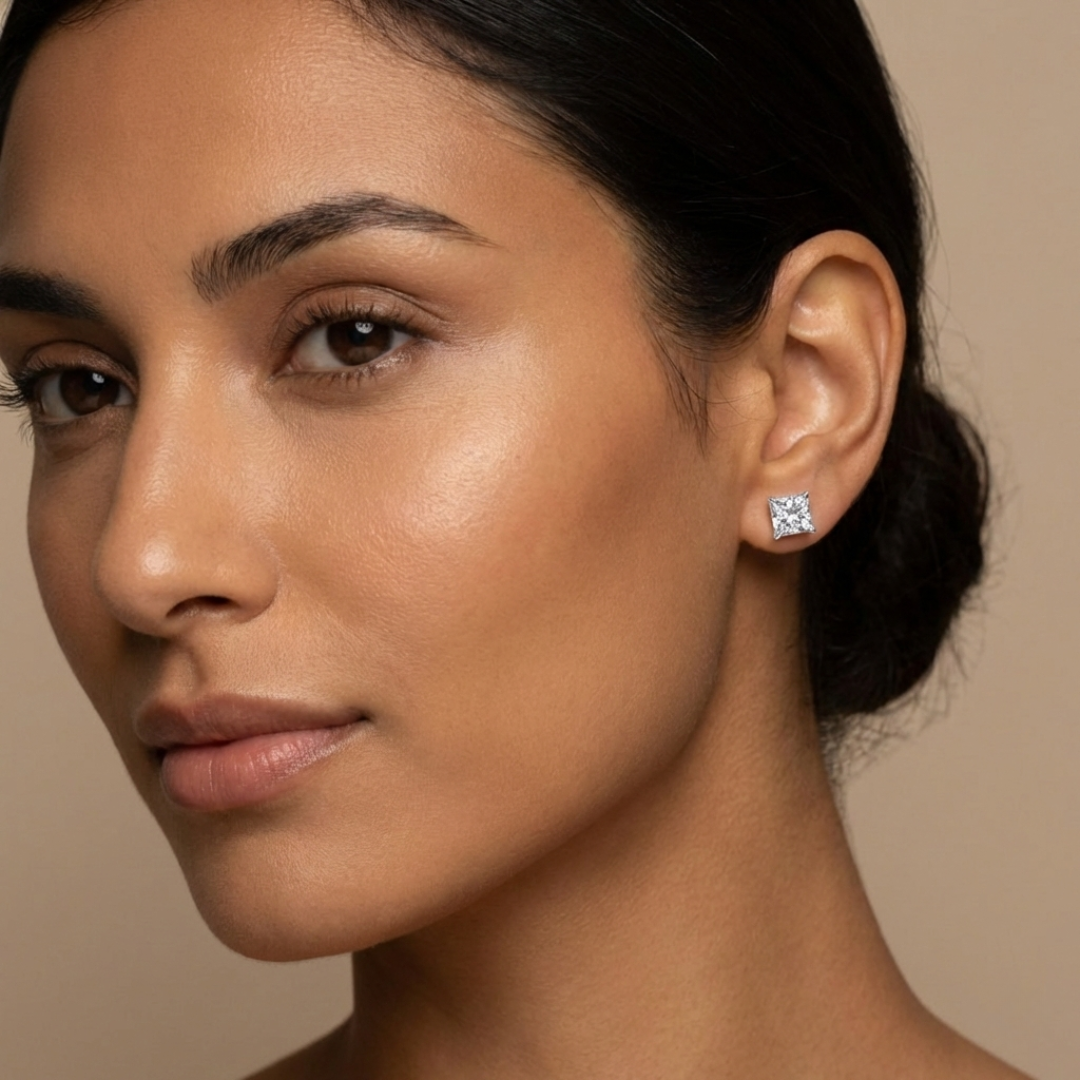 Ghada Moissanite Studs
