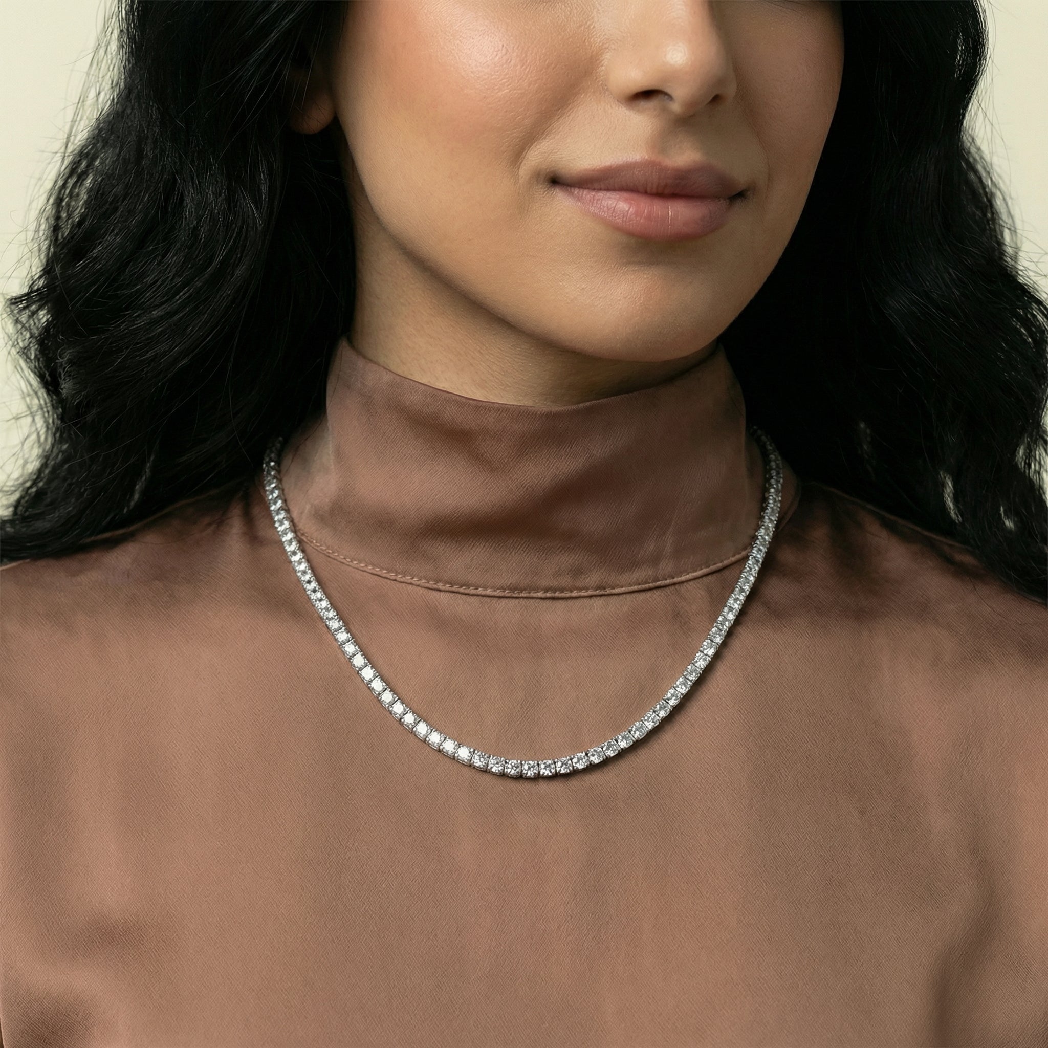 Moissanite Tennis Necklace - 3mm