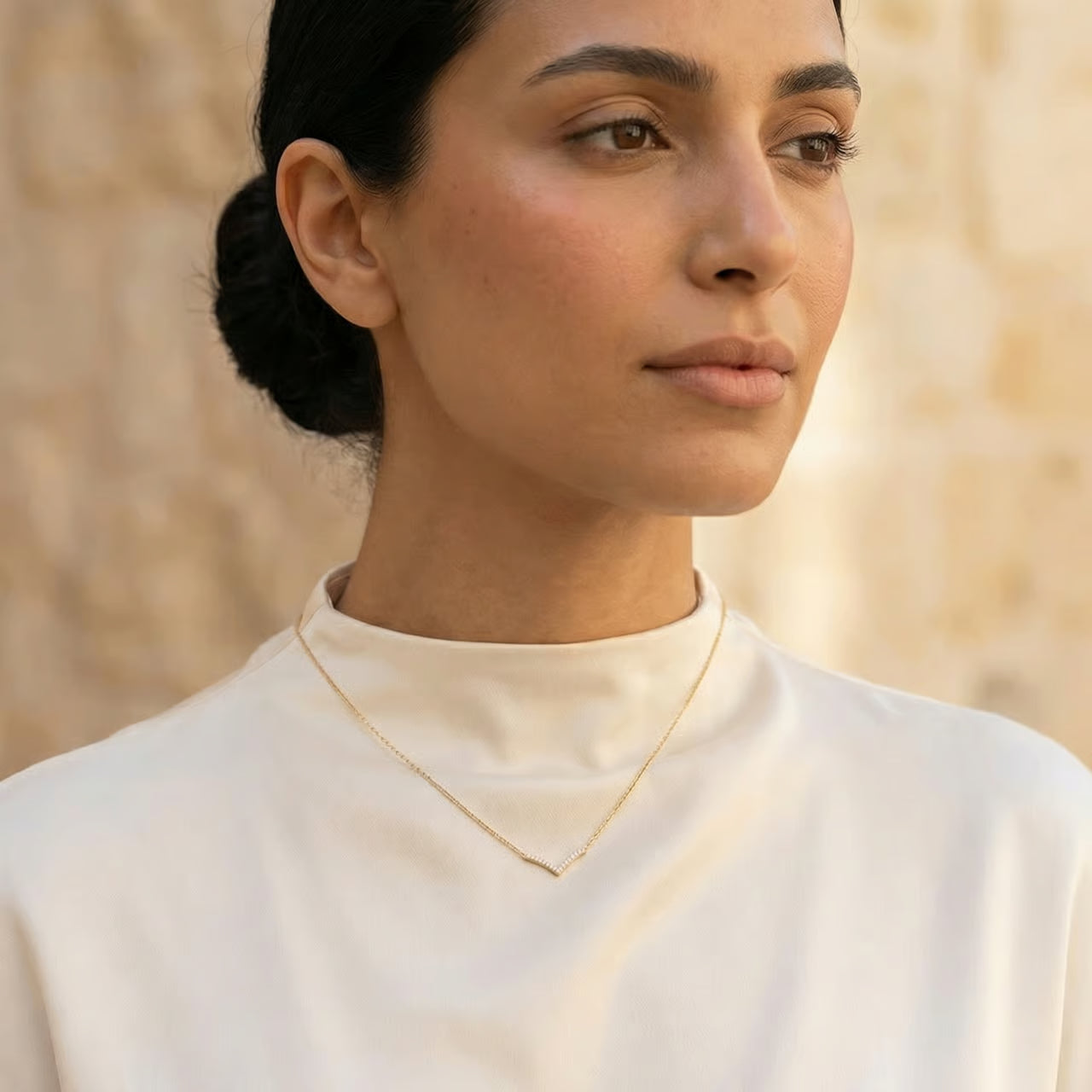 قلادة أصيلة مويسانيتي