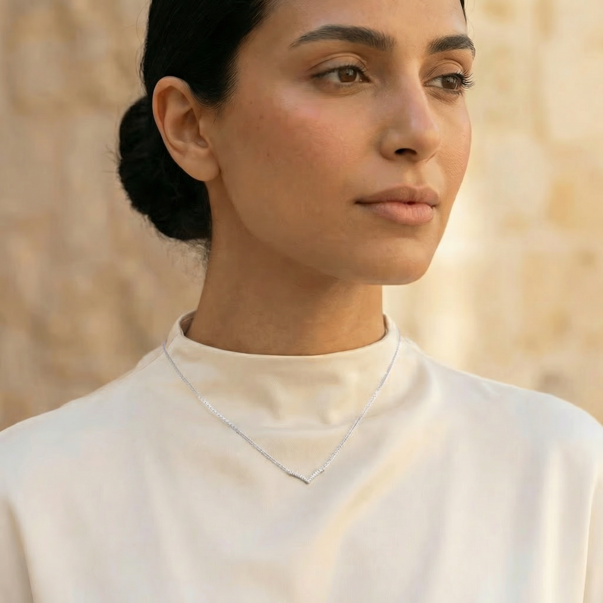 قلادة أصيلة مويسانيتي