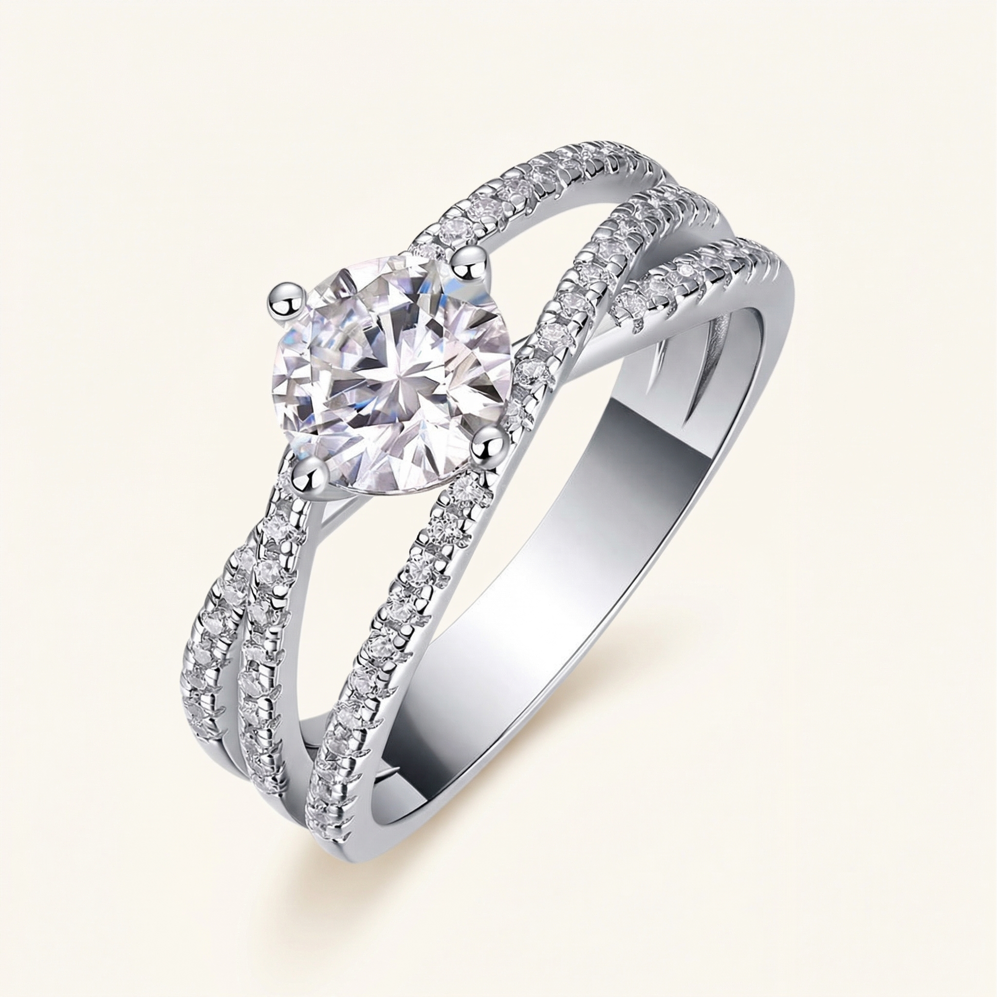 Nasreen Moissanite Ring