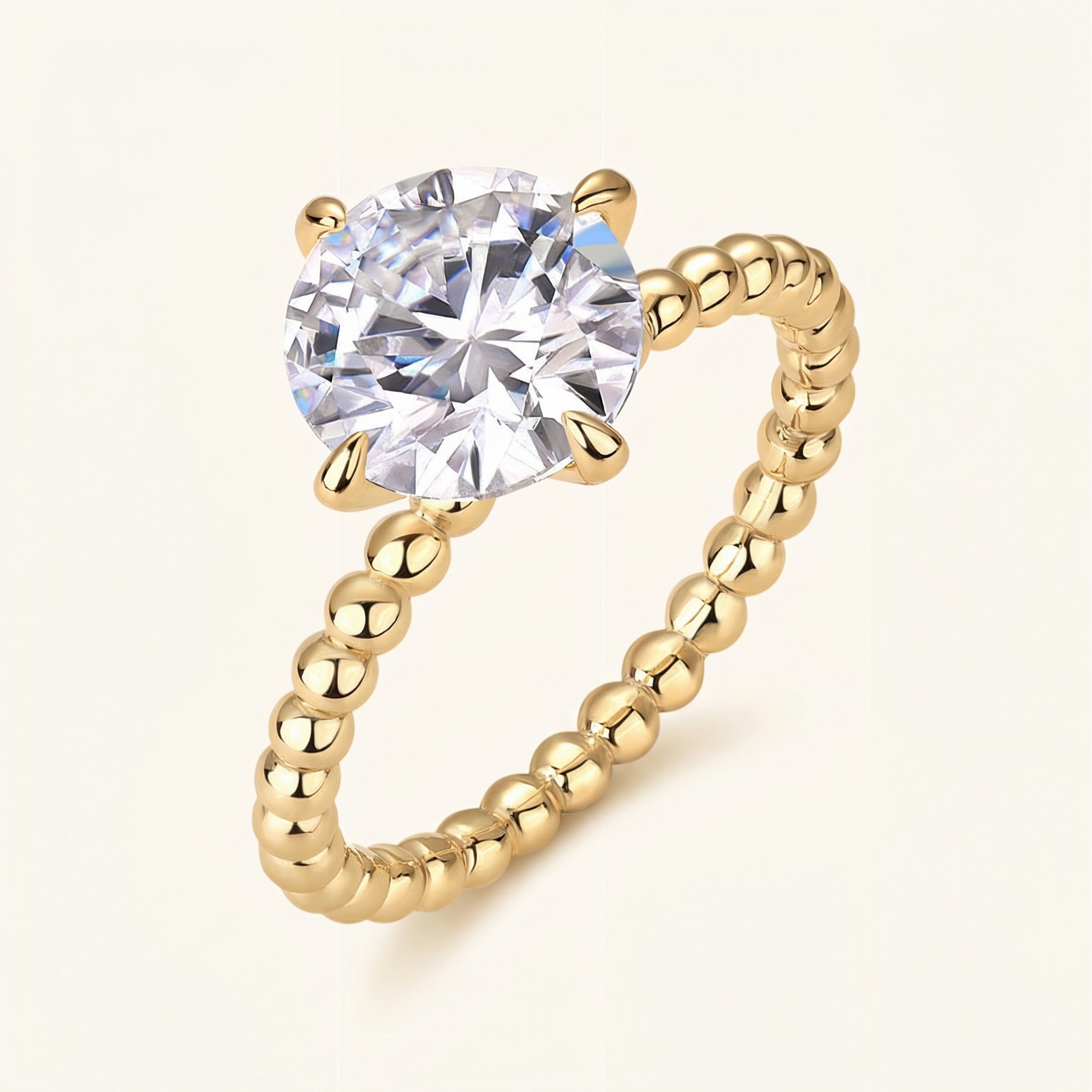 Afra Moissanite Ring