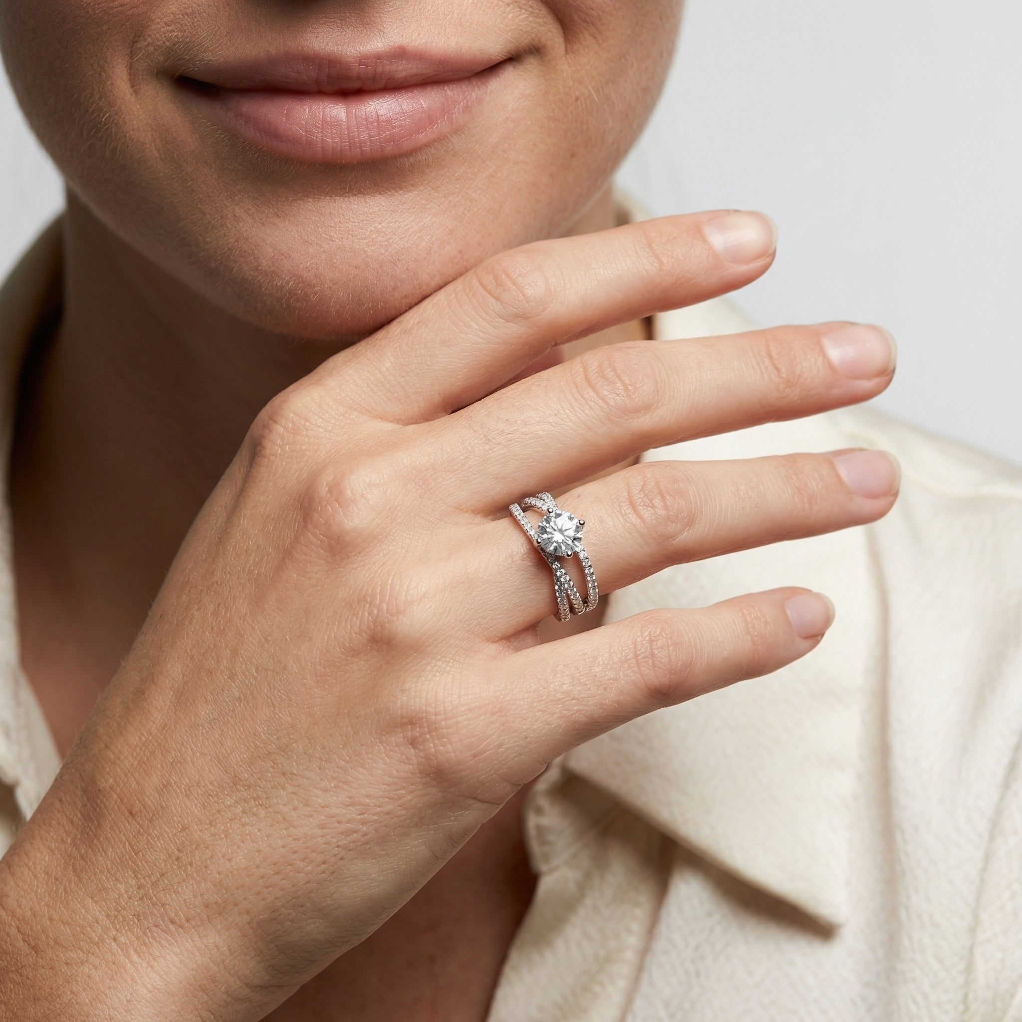Nasreen Moissanite Ring