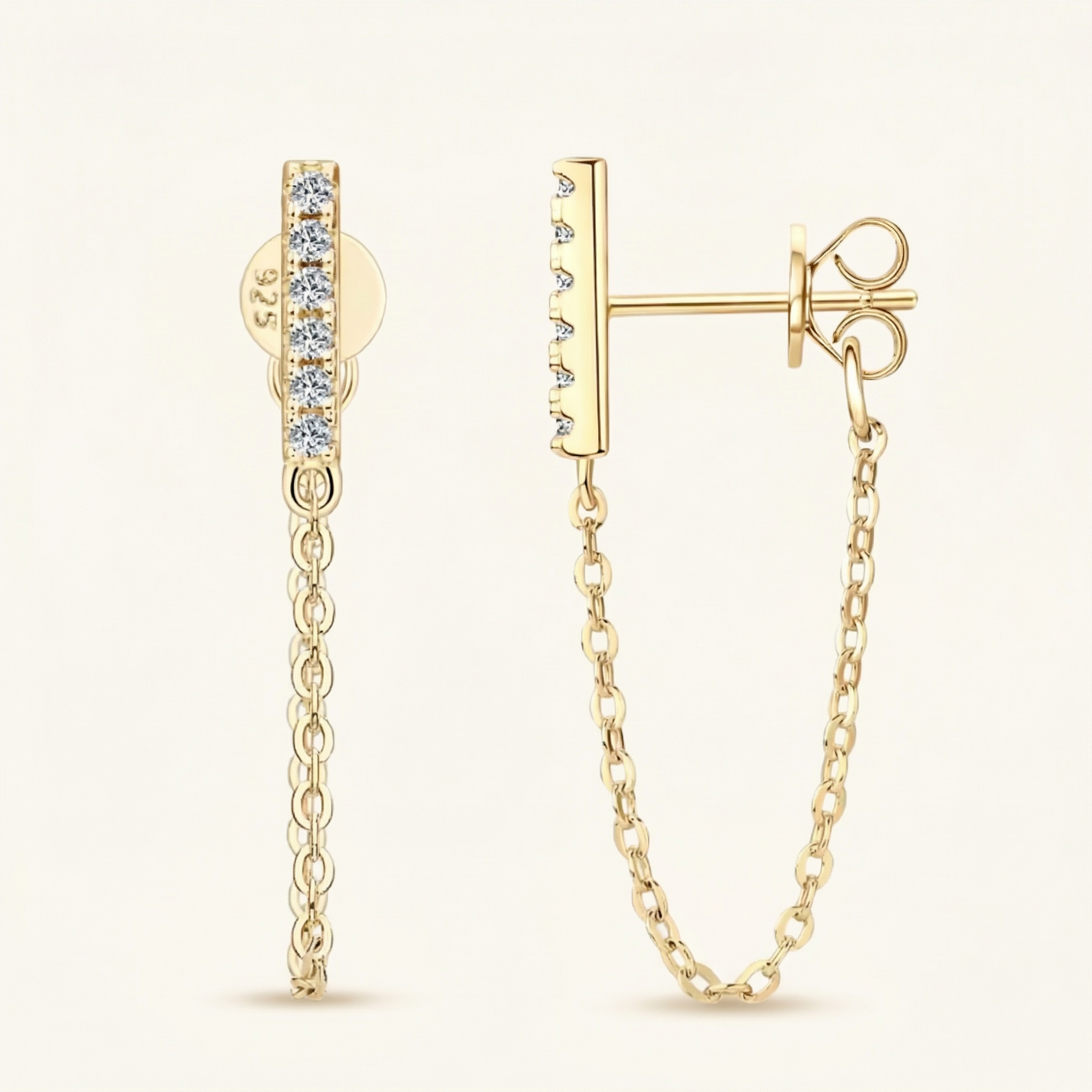 Rund Moissanite Earrings