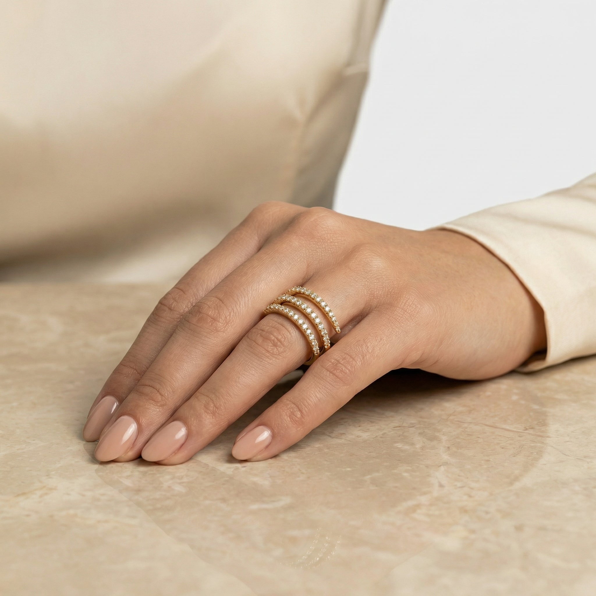 Fatin Moissanite Ring