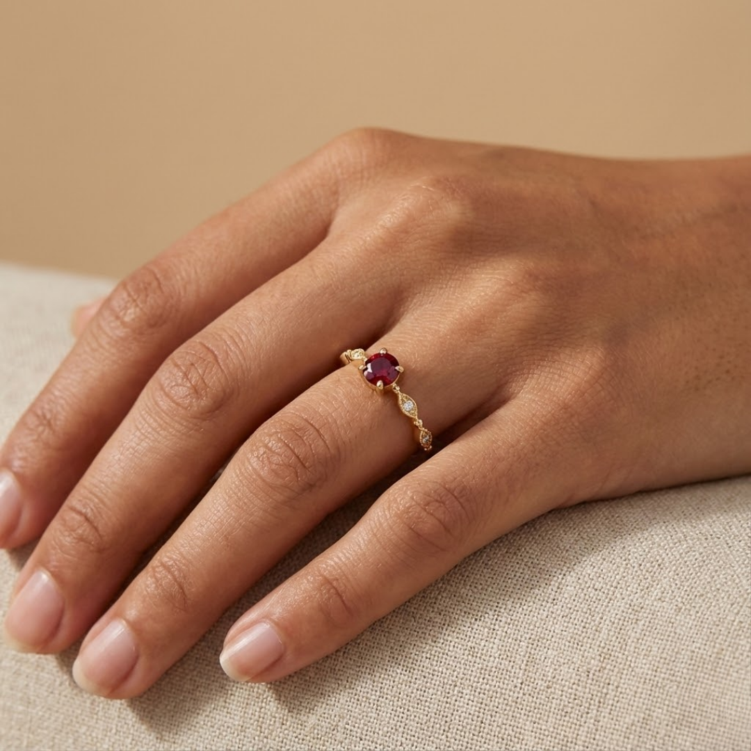 Lamia Moissanite Ring