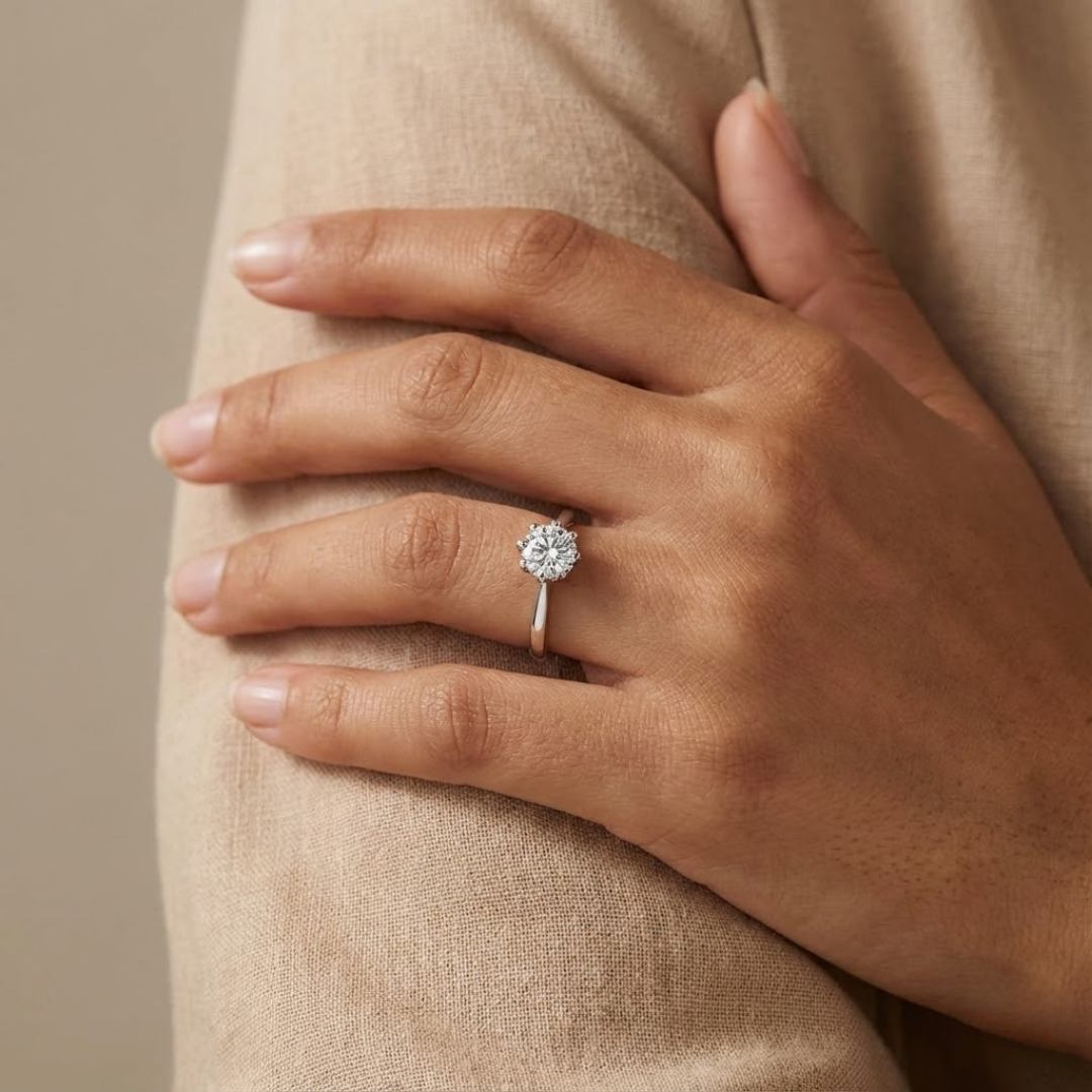 Basma Moissanite Ring
