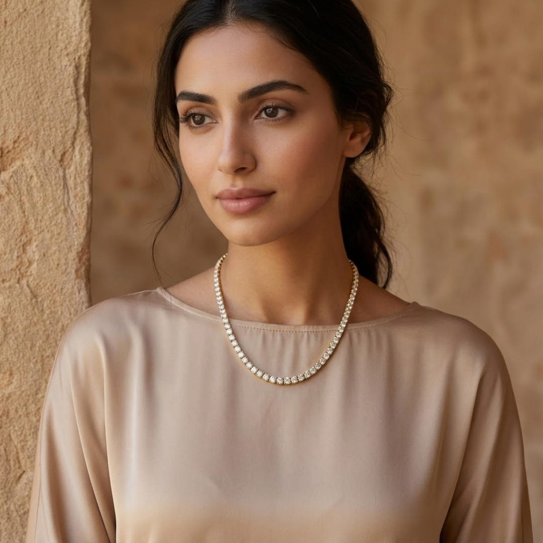 Moissanite Tennis Necklace - 6.5mm