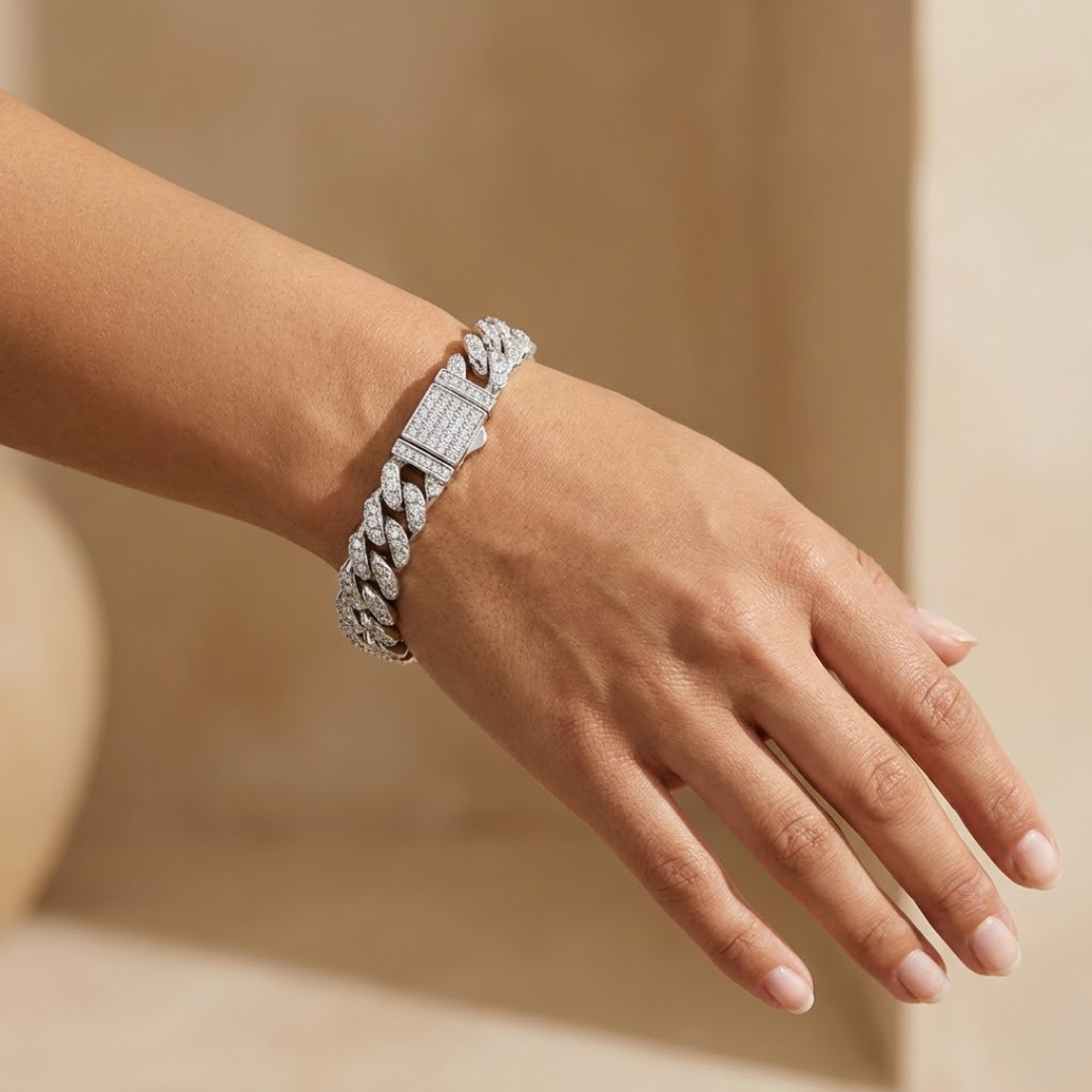 Sawsan Moissanite Cuban Bracelet