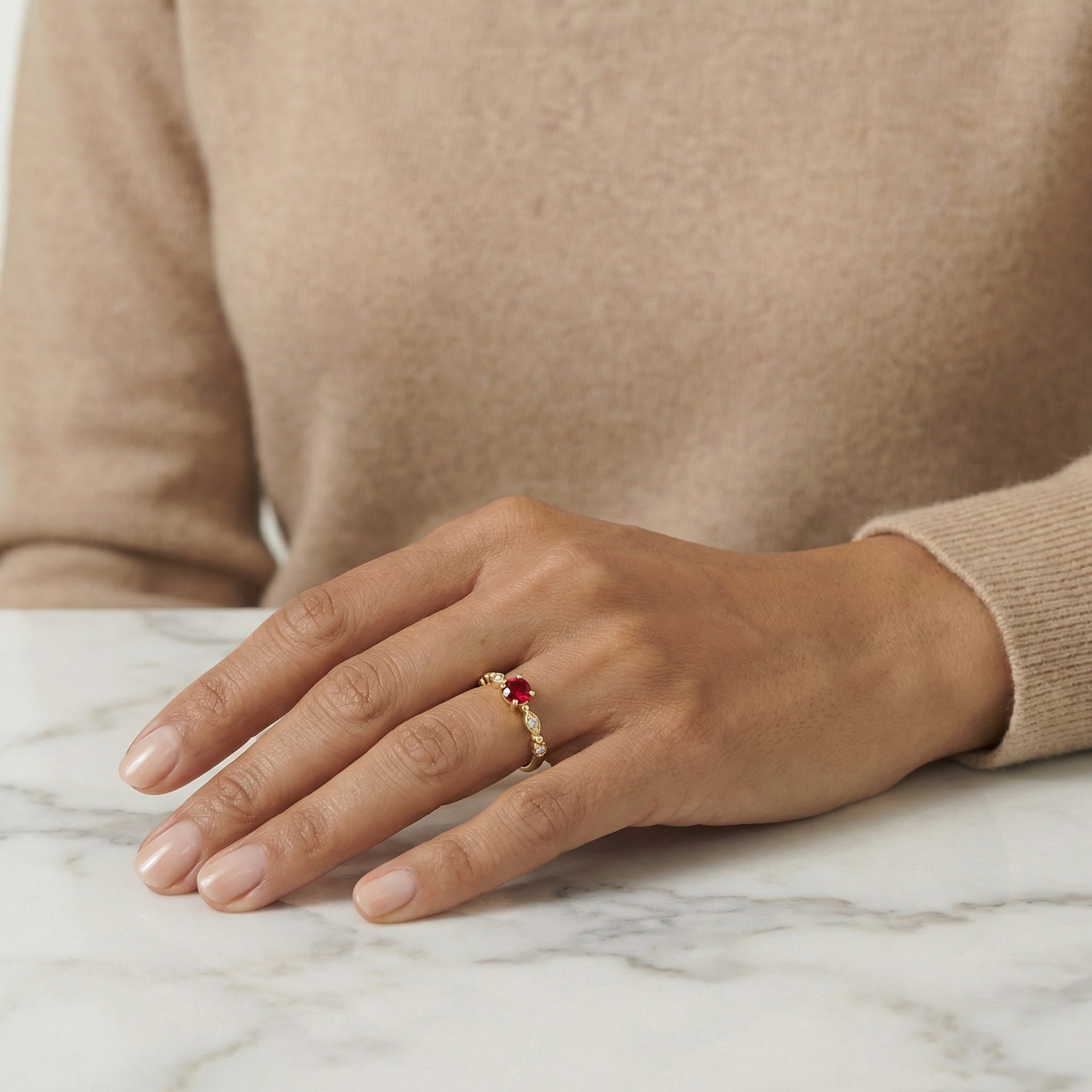 Lamia Moissanite Ring