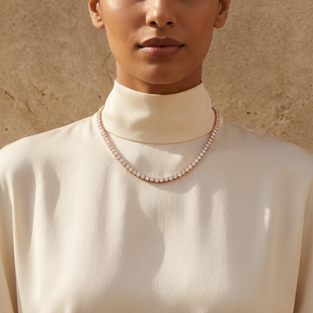 Moissanite Tennis Necklace - 5mm