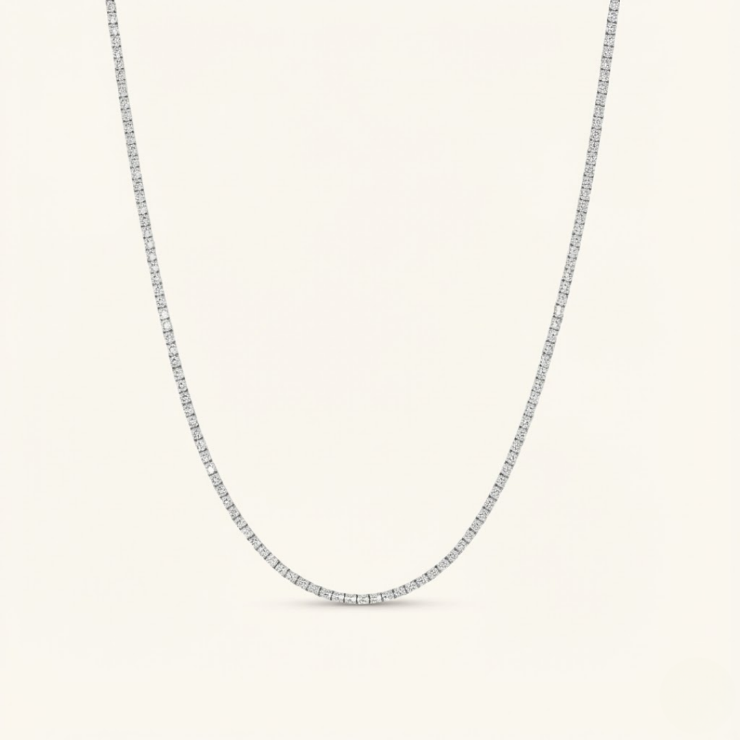 Moissanite Tennis Necklace - 4mm