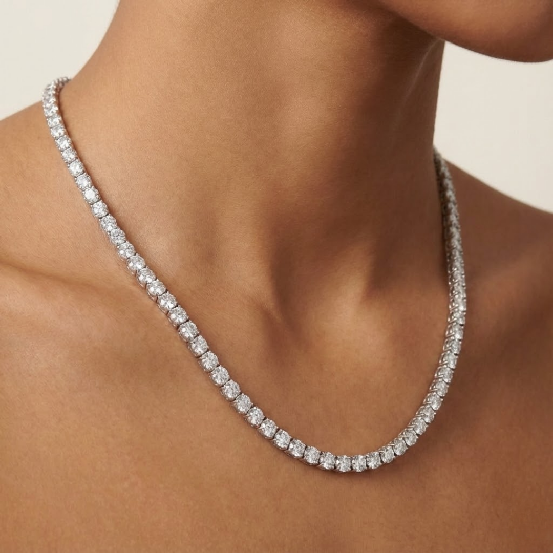 Moissanite Tennis Necklace - 4mm