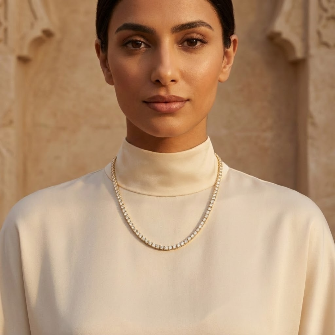 Moissanite Tennis Necklace - 4mm