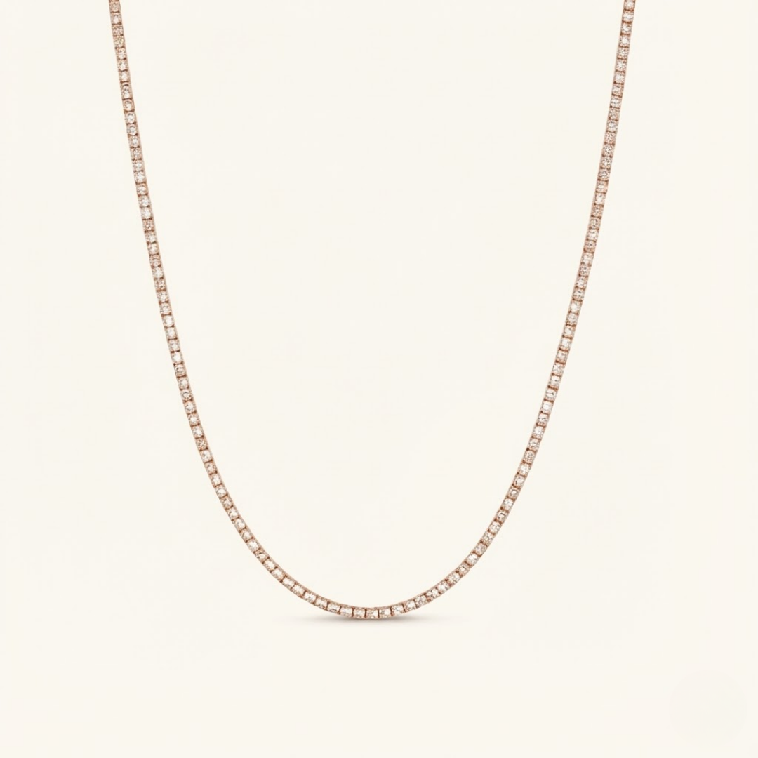 Moissanite Tennis Necklace - 4mm