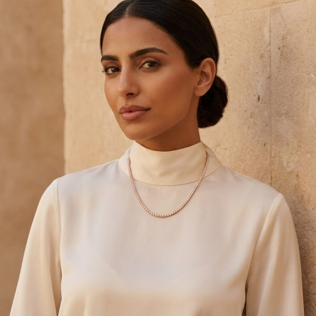 Moissanite Tennis Necklace - 4mm