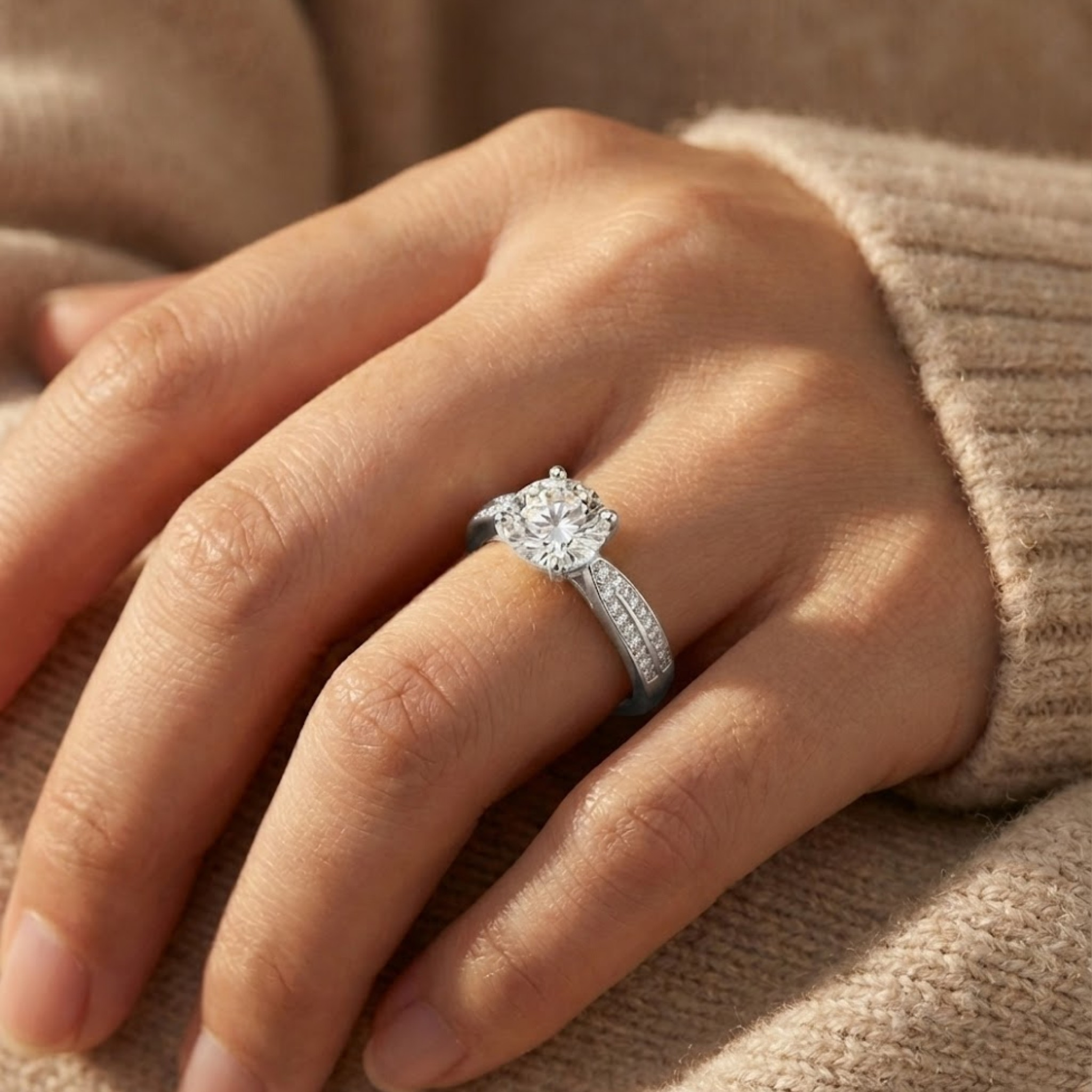 Nisreen Moissanite Ring