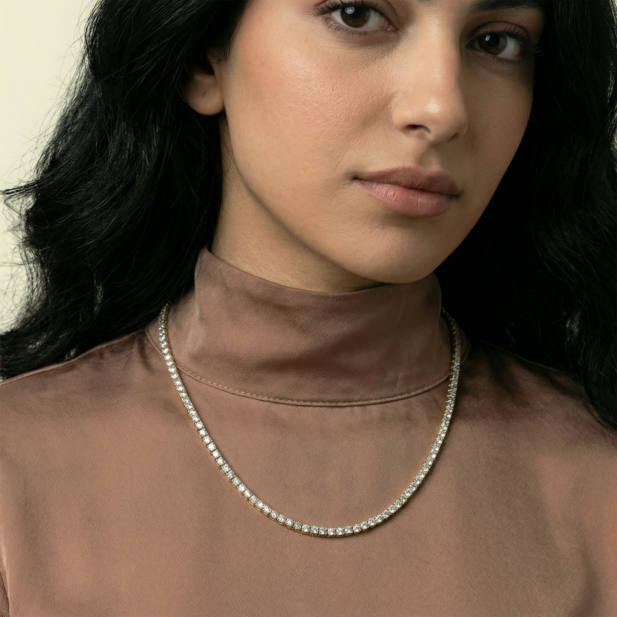 Moissanite Tennis Necklace - 3mm