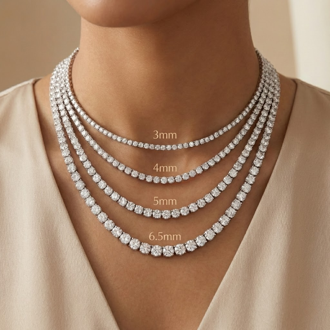 Moissanite Tennis Necklace - 4mm