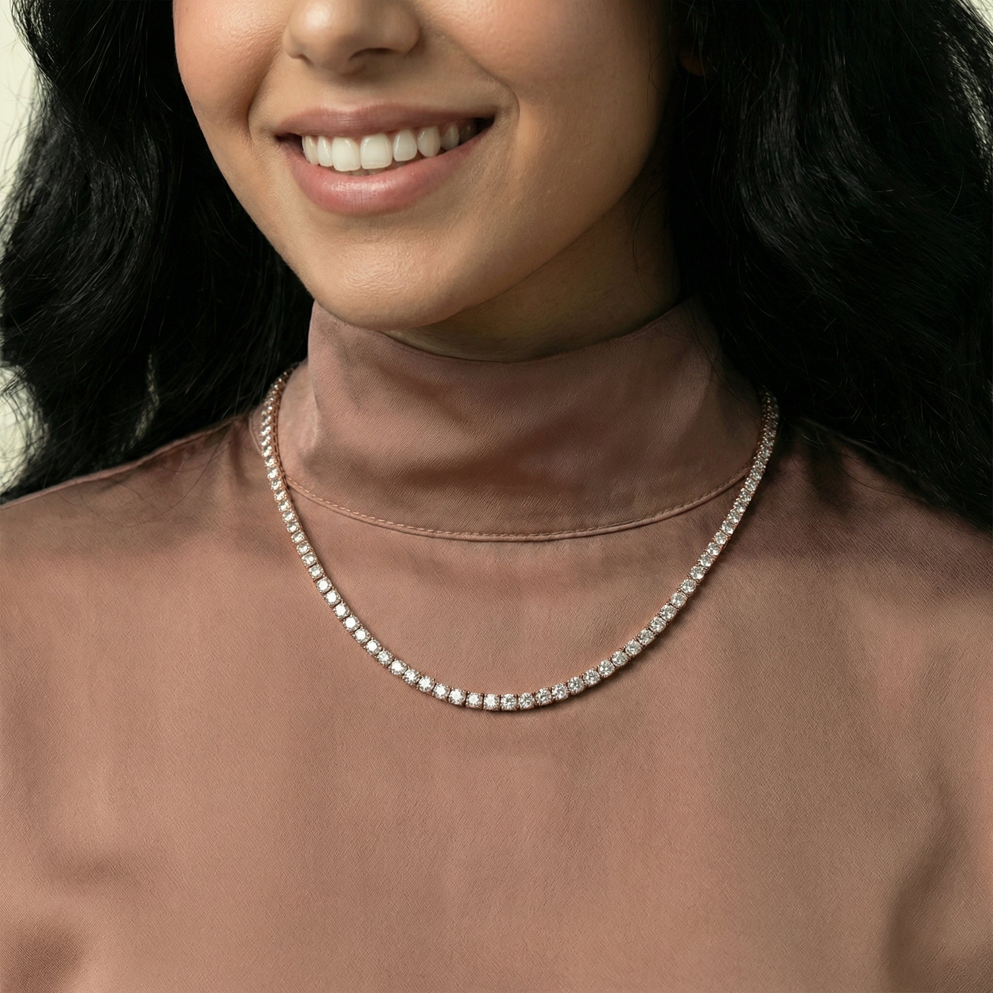 Moissanite Tennis Necklace - 3mm